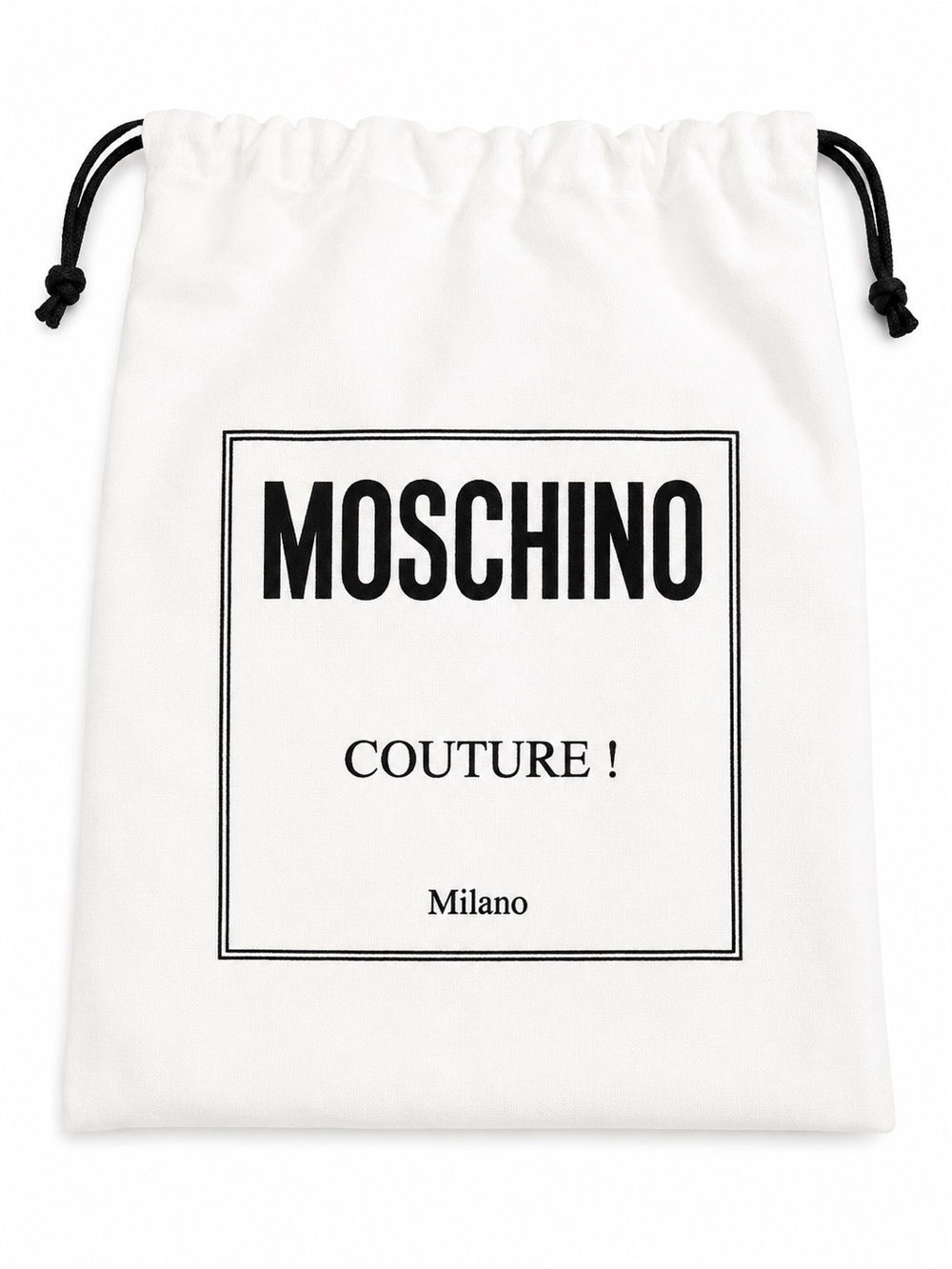 Moschino Heart Accent Round Leather Keychain - Black and Red - Picture 3 of 3